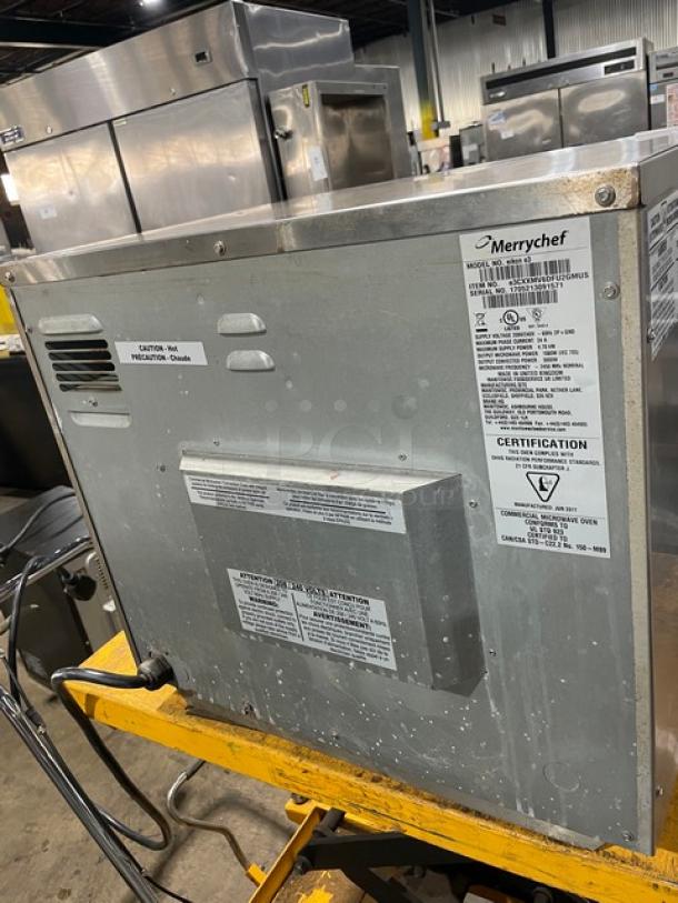 MerryChef Eikon E3 stainless steel rapid cook oven, 2017 model, EasyTouch touchscreen, good condition, 208/240V 2-phase.