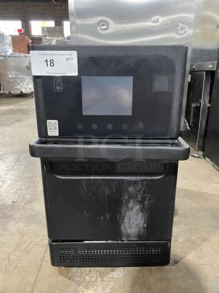 MerryChef Eikon E2S countertop high-speed rapid cook oven, black, late model, electric-powered, 208/240V, 1 phase.