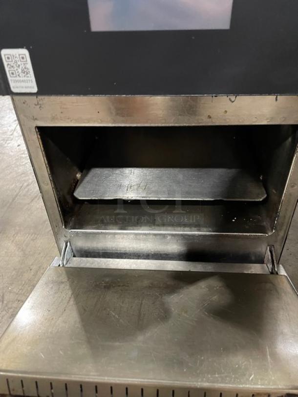 MerryChef Eikon E2S commercial rapid cook oven, black, countertop model, electric, 208/240V, 1 phase, clean condition.