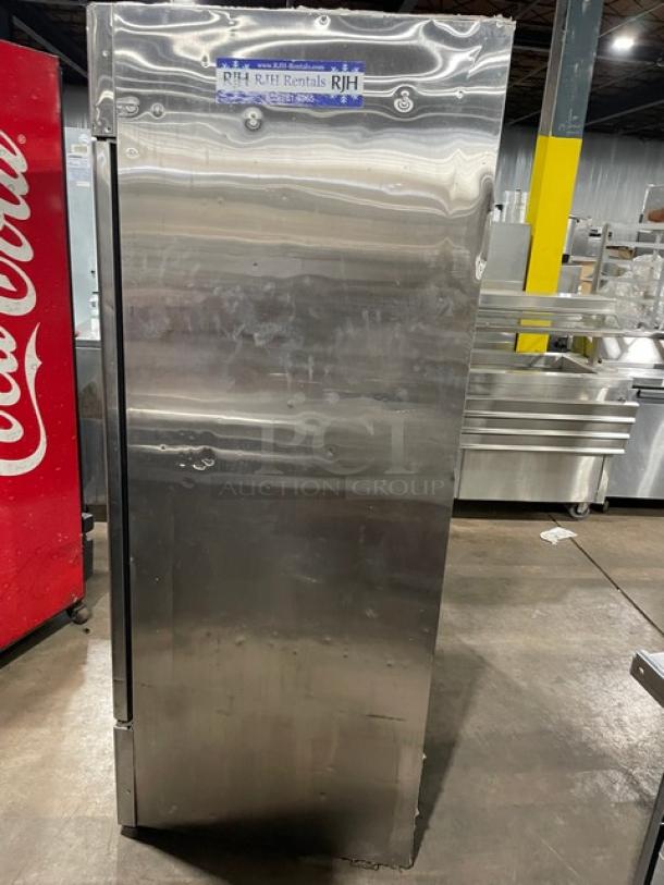 US Refrigeration stainless steel 2-door reach-in refrigerator, Model USBV-48R, with poly-coated wire racks, 115V, 1 Phase.