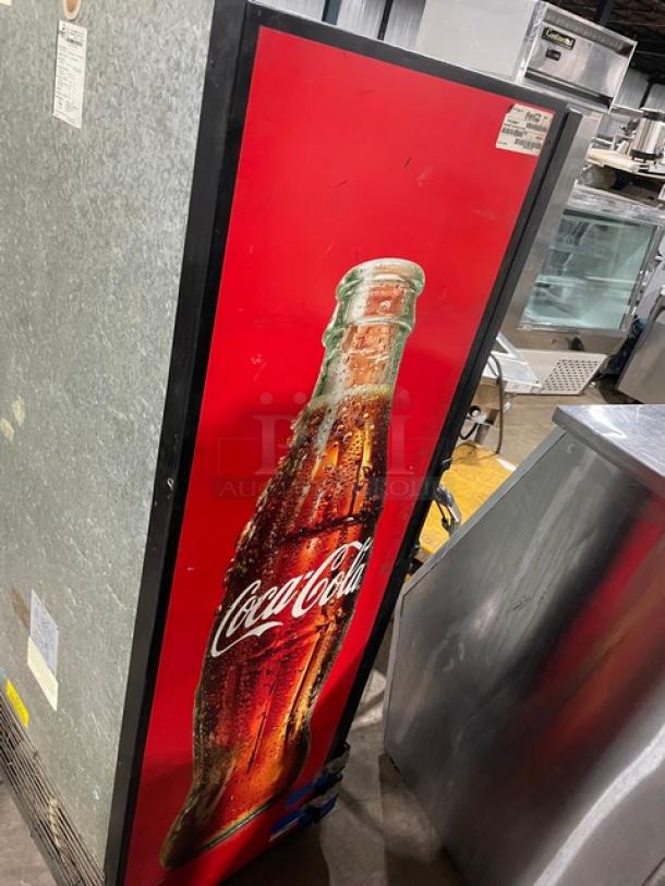 Imbera 2017 Coca-Cola style black single glass door refrigerator, model VR12C02. Energy Star certified, with wire racks.