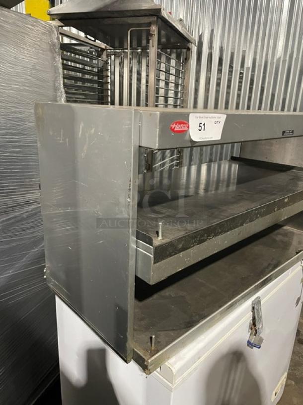 Hatco Glo-Ray GRSDH-41D gray granite electric double-tier heated display case, model GRSDH-41D, 120/208-240V, 1 Phase.