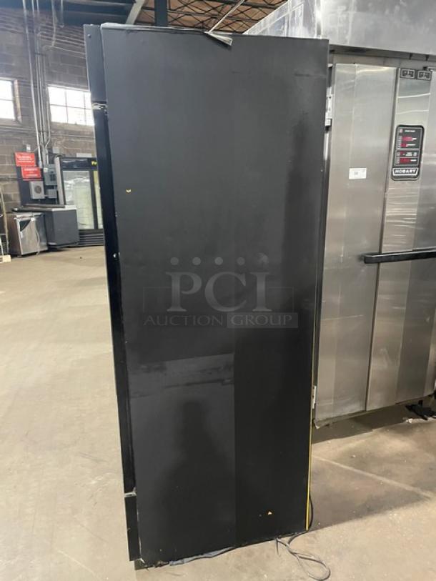 Habco ESM28 Commercial Black Single Glass Swing Door Reach In Merchandiser Refrigerator, Energy Star Certified, 115V.