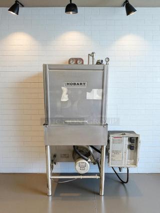 Hobart AM16-BAS-2 high temp dishwasher, 208-240v, excellent condition. Features include dual doors, tested and working.