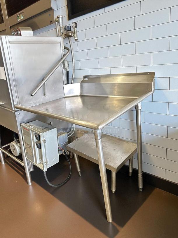 ALL STRONG stainless steel right drain board, fully tested, working condition, pairs with lot 3. Durable commercial quality.