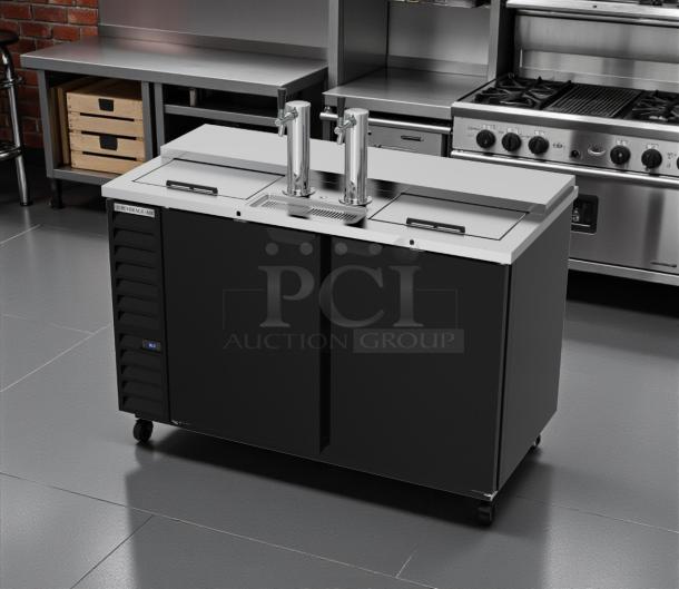 Beverage-Air DD58BC draft beer dispenser; excellent condition, 2 keg capacity, 115V, fully tested and working.