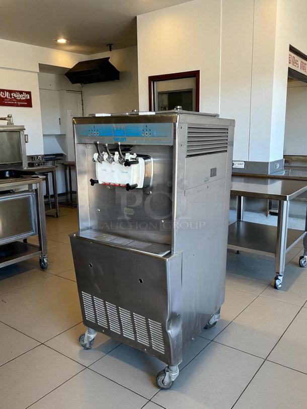 Taylor Y339-27 gravity ice cream machine, stainless steel, 208/230 V, 1 phase, used condition, not tested, AS IS.