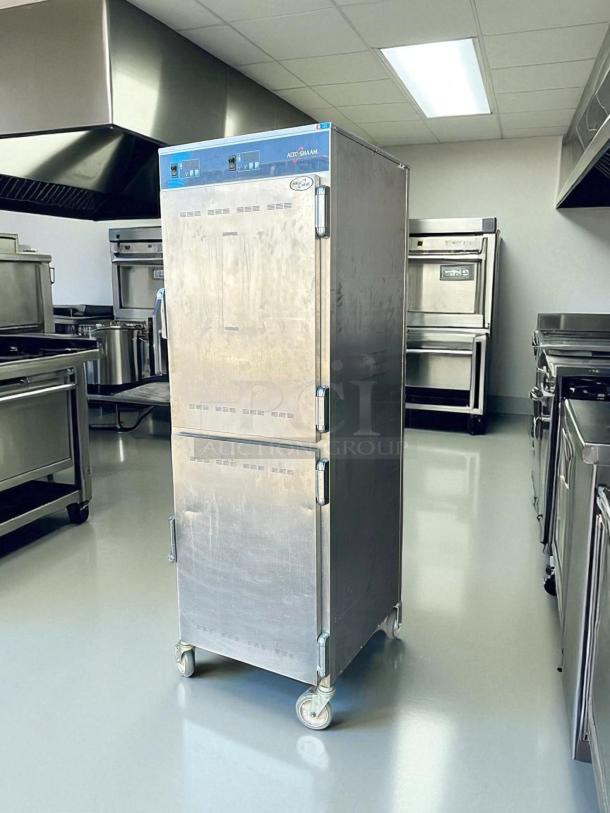 Alto-Shaam 1200-UP mobile heated cabinet, full height, insulated, 16-pan capacity, excellent condition, 120v.