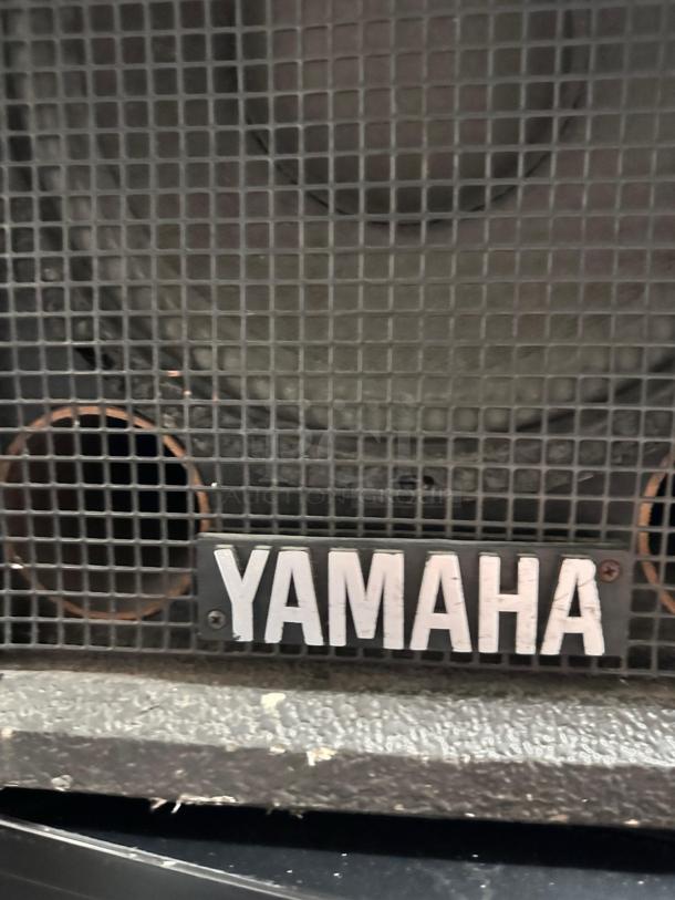 Yamaha 15" 2-Way Passive PA Speaker, tested, working, features visible grille, Yamaha logo plate, good condition.