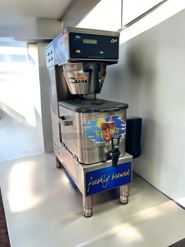 Curtis TBP Iced Tea Brewer, 3 gallon, 120V, stainless steel, "freshly brewed" label, fully tested and working.