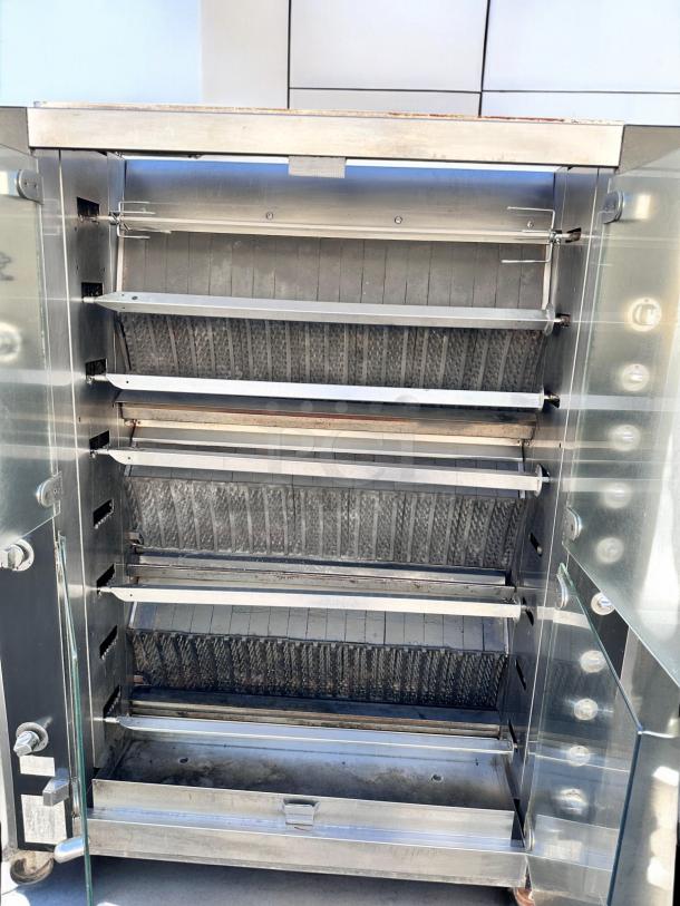 Rotisol RR-20 rotisserie oven, 20 spit capacity, natural gas, stainless steel, outstanding condition, fully tested.