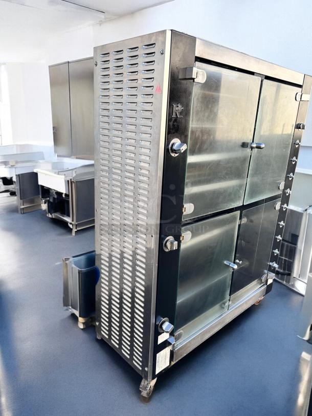Rotisol RR-20 Rotisserie Oven, 20 spit capacity, natural gas, outstanding condition, fully tested, stainless steel exterior.