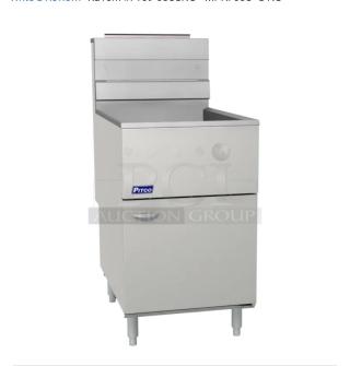 Super Nice! – Pitco SSH55 Solstice Supreme – 50 lb. Gas Fryer with Filter Drawer System – Natural Gas – Fully Tested & Working! - Item #1203318