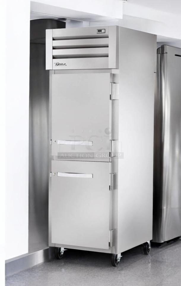 True T-23DT-2-HC dual temp refrigerator/freezer, 23 cu. ft., 115V, stainless steel, fully tested, excellent condition.