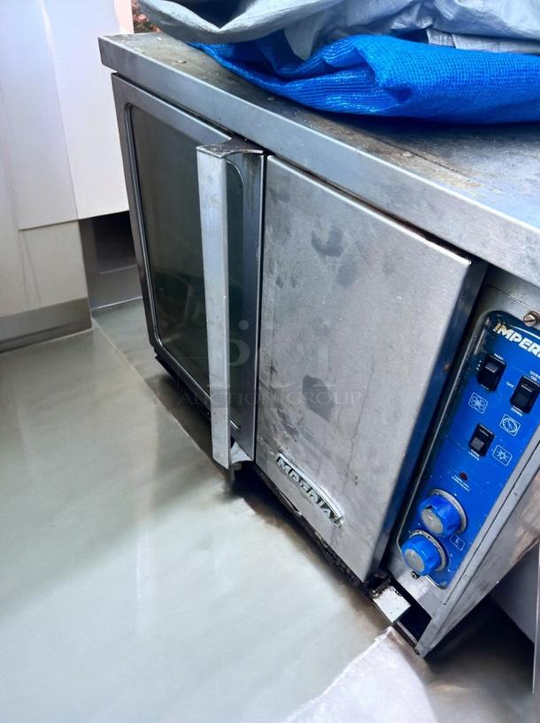 Imperial IR Series single deck gas convection oven, stainless steel, fully tested, working condition, visible control panel.