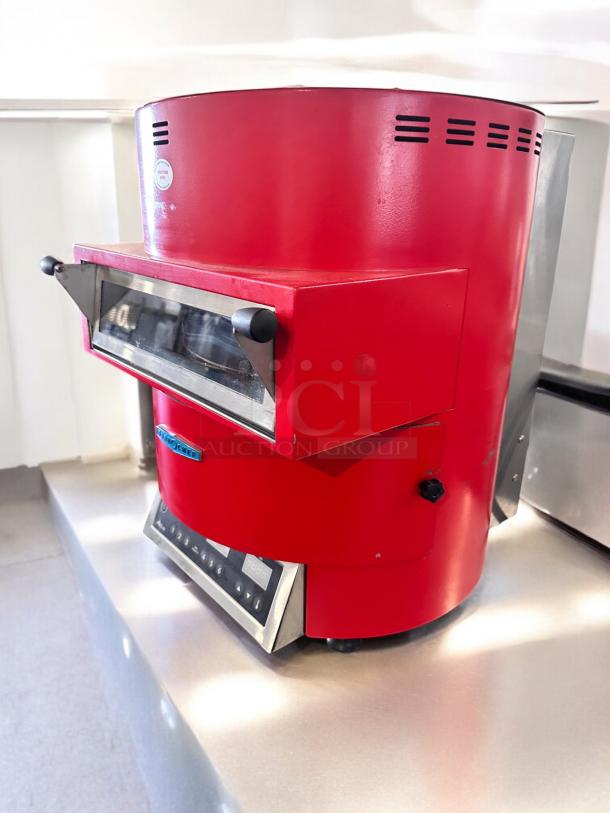 TurboChef Fire high-speed countertop pizza oven, red, 208/240V, excellent condition, fully tested and working.