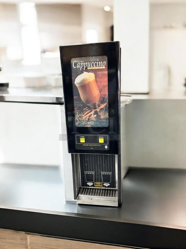 Curtis PC2D-10-02 dual flavor cappuccino dispenser in pristine condition, 120V, fully tested and working, features digital controls.