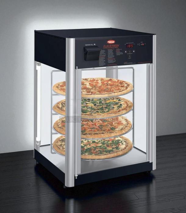 Star HFD-2A heated display cabinet, excellent condition, rotating racks, 120V, fully tested, for showcasing food.