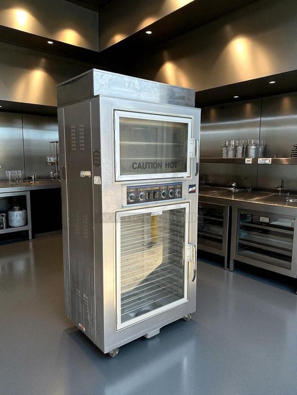 NuVU Model SUB-123P double deck electric oven proofer combo in amazing condition, 120/240V, 3 phase, fully tested.
