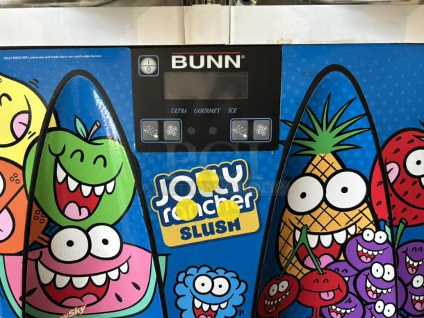 Bunn Ultra-2 34000.0522 double 3-gallon slushy machine, Jolly Rancher graphics, fully tested, excellent condition.