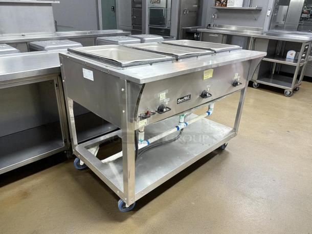 Vollrath 38203 ServeWell® SL electric three pan hot food table, excellent condition, 120V, sealed well, tested and working.