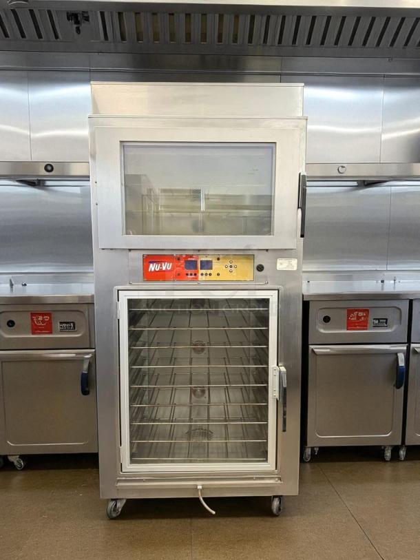 NuVU Model SUB-123P double deck electric oven proofer combo in excellent condition, 120/240V, 3 Phase, fully tested.