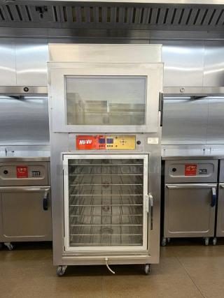NuVU Model SUB-123P double deck electric oven proofer combo in excellent condition, 120/240V, 3 Phase, fully tested.