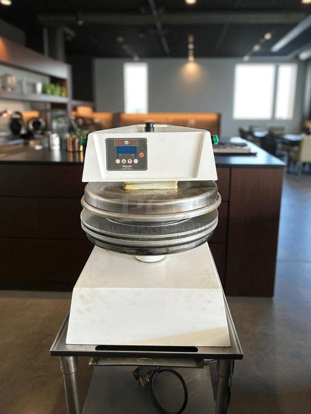 Proluxe DP2010M 22" Pizza Dough Press, countertop model with mold inserts, fully tested, excellent condition.
