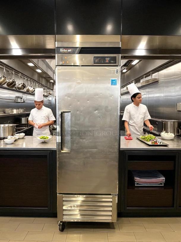 Turbo Air TSF-23SD-N Super Deluxe 27" reach-in freezer, stainless steel, solid door, LED lighting, excellent condition.