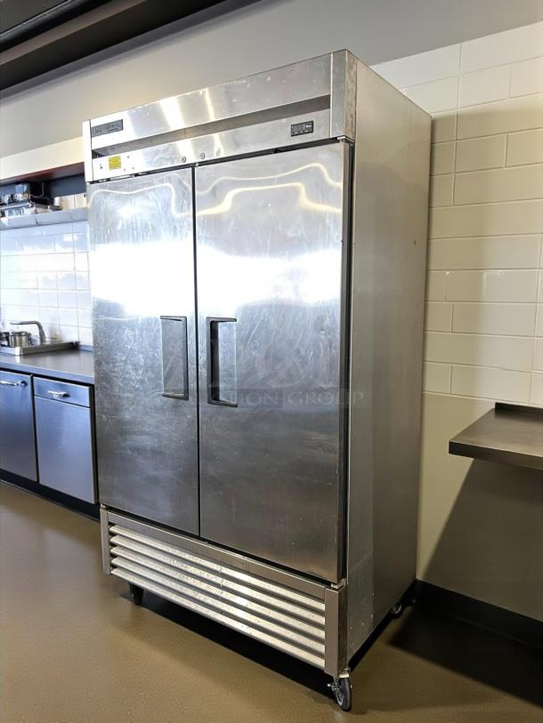 True T-43-HC commercial refrigerator, 2-door, stainless steel, 115V, fully tested and working, slightly used condition.