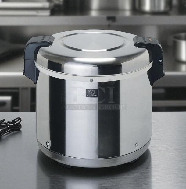 Zojirushi THA-603SA 66 Cup Stainless Steel Electric Rice Warmer, excellent condition, removable pot, 120V, fully tested.