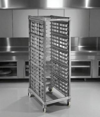 Cambro ESXRMP65 Pan Camshelving® Ultimate Sheet Pan Rack, end load, excellent condition, fully tested, durable construction.