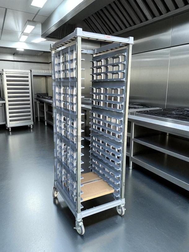 Cambro UPR1826FP40580 Pan Rack, end load, in excellent condition with wheels, fully tested and working.