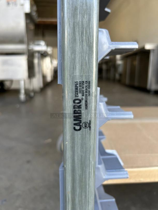 Cambro ESXRMP65 Pan Rack, durable steel frame, NSF-certified, excellent condition, visible label with model details.