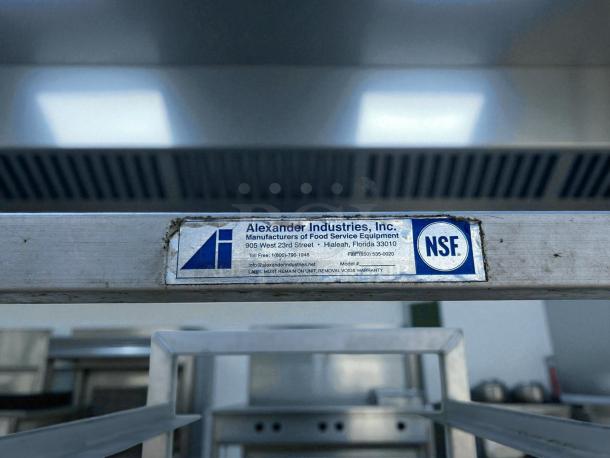 GSW 20 Pan End Load Bun/Sheet Pan Rack in great condition with non-marking casters. NSF label from Alexander Industries.