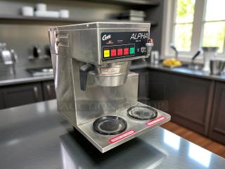 Excellent Condition - Curtis ALP3DR-10 12 Cup Coffee Brewer with 3 Lower Warmers on Right - 120V - Fully Tested & Working! - Item #1203257