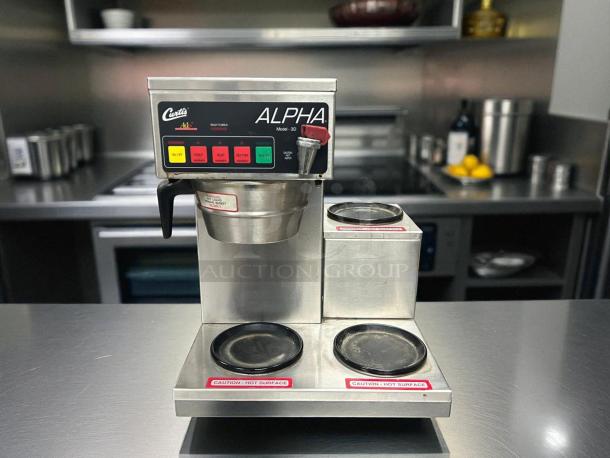 Curtis ALP3DR-10 12 Cup Coffee Brewer with 3 Lower Warmers, excellent condition, fully tested, 120V.