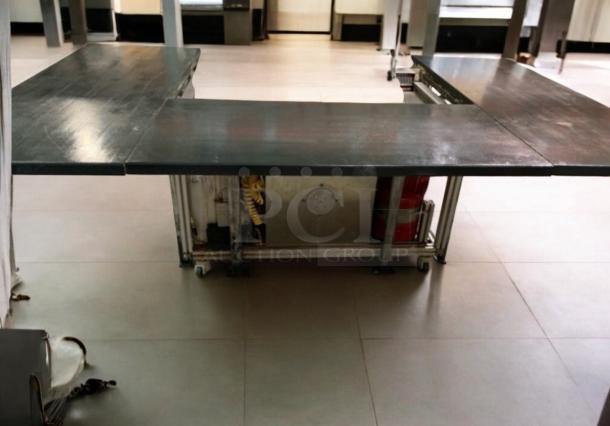 Umitega UM1EGA Teppanyaki Grill/Hibachi Table in excellent condition, stainless steel, 208V, 3 phase, fully tested.