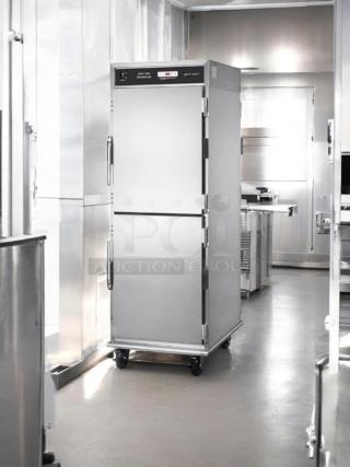 Henny Penny HC-900 Heated Holding Cabinet, stainless steel, great condition, 120V, tested and working, on casters.