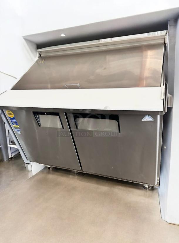 Everest Refrigeration EPBR2 48" sandwich/salad prep table with refrigerated base, great condition, 115V, tested and working.
