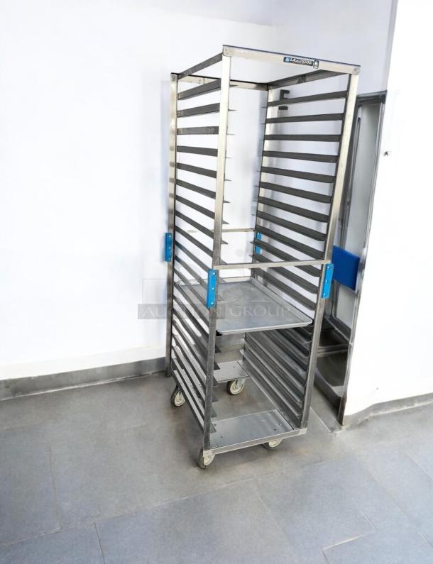 Lakeside Stainless Steel Mobile Bun/Sheet Pan Rack, 20-capacity, great condition, NSF-certified, tested, on wheels.