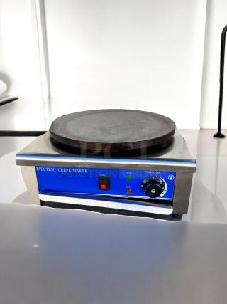 Excellent Condition – HE-1E Electric Crepe Maker – 110V, 1500W – Tested & Working! - Item #1203387