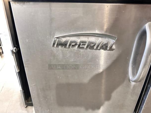 Imperial pasta cooker in stainless steel, 70,000 BTU, fully tested, operational, with visible logo on front panel.