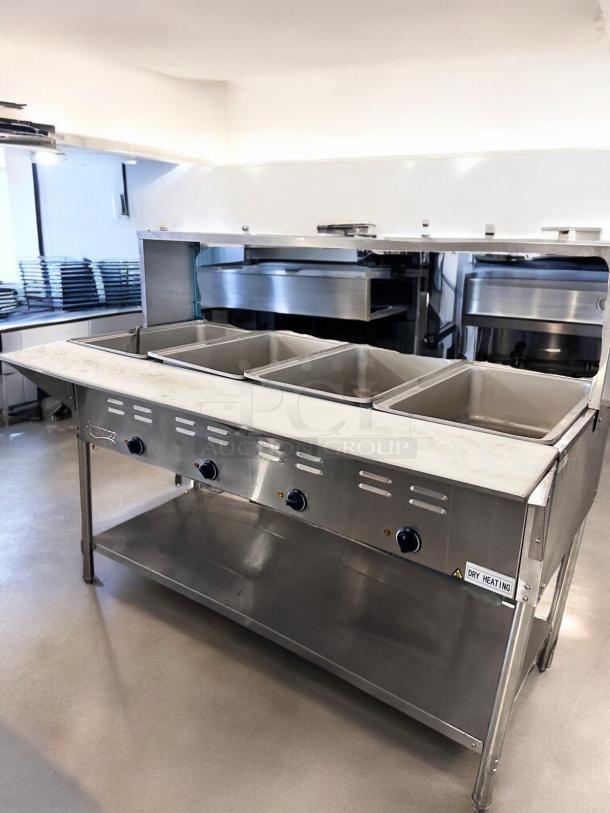 Avantco 177STE45A 4-Pan Electric Steam Table, excellent condition, 120V, fully tested and working, stainless steel finish.