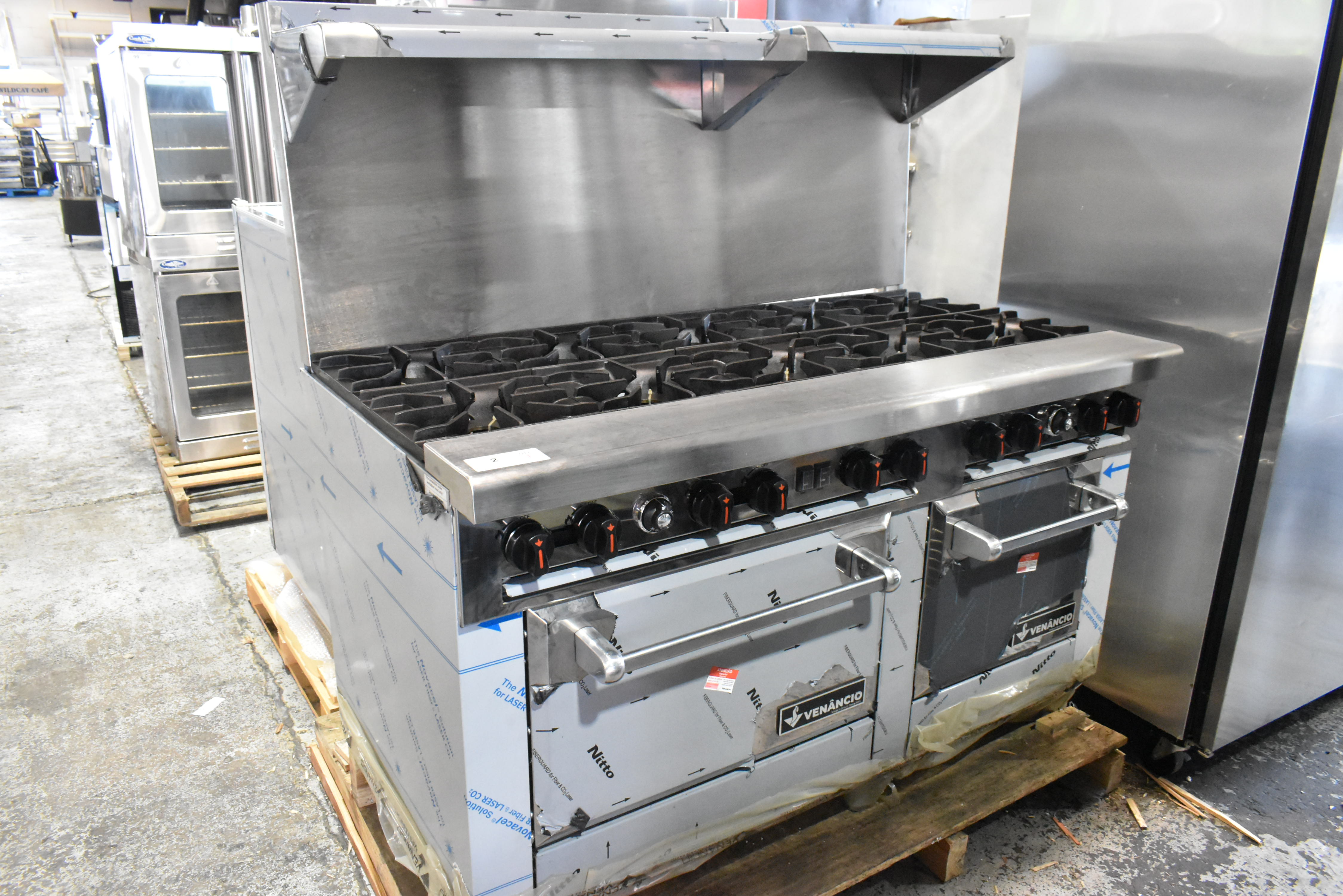 Venancio 10-burner range with double convection ovens