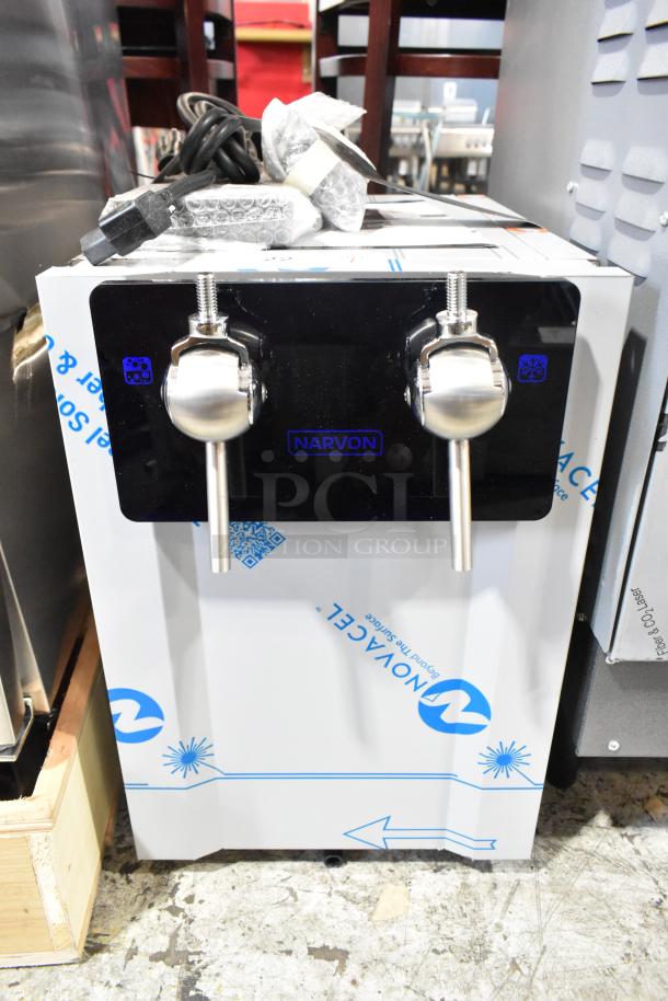 Brand new 2024 Narvon 23BCWD8TP countertop water dispenser, offers chilled, ambient, sparkling water. Scratch and dent condition.