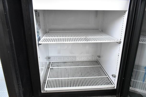 2022 True GDM-05-HC single door mini cooler, metal body, poly coated racks, 115V, 1 Phase, commercial merchandiser.