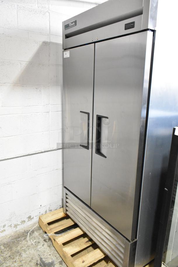 2020 True T-35-HC stainless steel commercial 2-door cooler with poly-coated racks. 115V, 1-phase. Excellent condition.