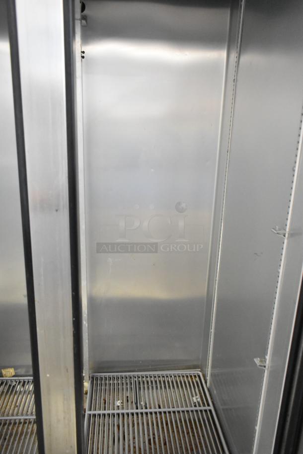 2020 True T-35-HC stainless steel cooler, 2 doors, interior with poly coated racks, commercial use, 115V, 1 phase.