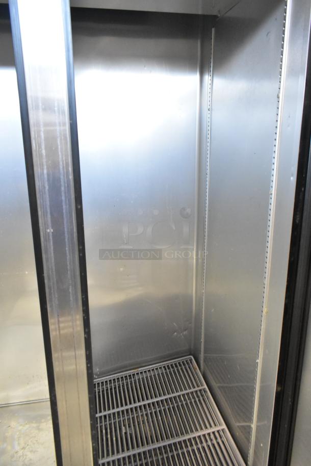 2017 True T-35-HC stainless steel commercial cooler with poly-coated racks. Model T-35-HC, 115V, 1 phase. In good condition.